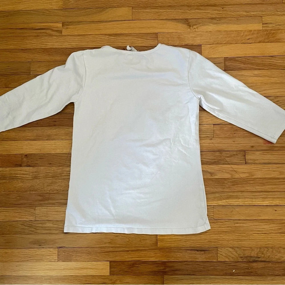 4/$25 Basic Colors Girls 3/4 Sleeve T-Shirt size 14/16 White w/ Pink Gold Circle - Picture 2 of 6